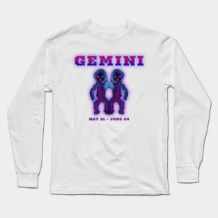 Gemini 3b Teal Long Sleeve T-Shirt